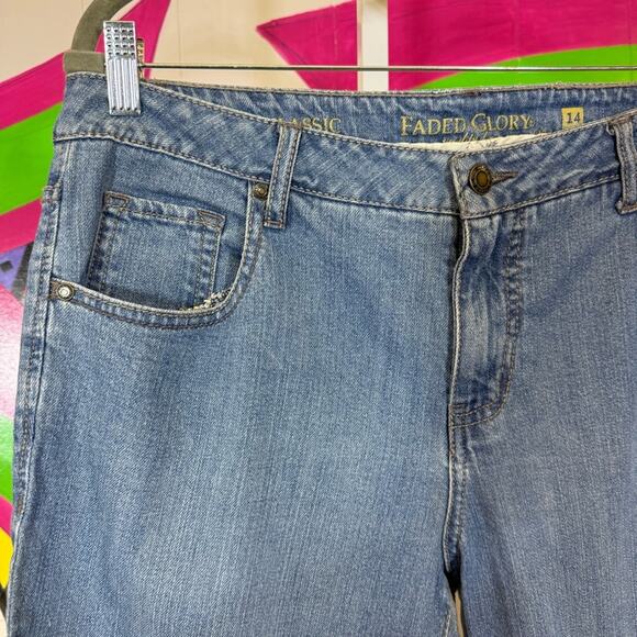 Faded Glory Blue Straight Jeans with Classic Stitching. Size 14P. Excellent cond - Picture 2 of 6